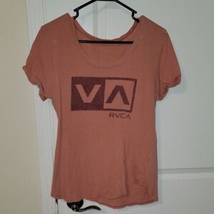 RVCA Pink Graphic Short Sleeve T-Shirt